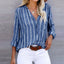 Blouse | Vertical Stripes, V-Neck Placket 0