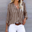 Blouse | Vertical Stripes, V-Neck Placket 2
