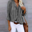 Blouse | Vertical Stripes, V-Neck Placket 4