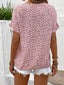 Button Top | Short Sleeve, Printed Design 1