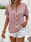 Button Top | Short Sleeve, Printed Design 2