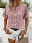 Button Top | Short Sleeve, Printed Design 3