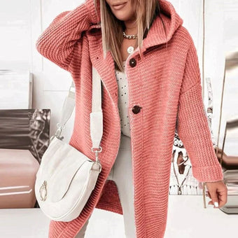 Cardigan Jacket | Relaxed Fit, Hooded Knit 1