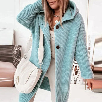 Cardigan Jacket | Relaxed Fit, Hooded Knit 5