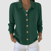 Cardigan Sweater | Button-Up Front, Lapel Collar 2