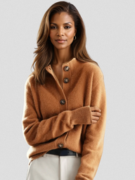Cardigan | Button Front, Collar Detail, Relaxed Fit 0