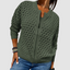 Cardigan | Hollow-Knit Design, Zipper Closure 2