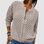 Cardigan | Hollow-Knit Design, Zipper Closure 3
