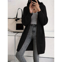 Cardigan | Longline, Open Front with Pockets 0
