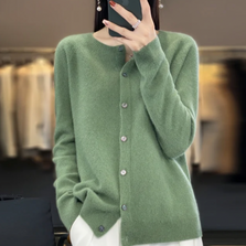Cardigan | Merino Wool, Round Neckline, Single-Row Closure 0