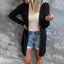 Cardigan | Open Front, Snap Button Detail, Mid-Thigh Length 0