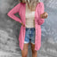 Cardigan | Open Front, Snap Button Detail, Mid-Thigh Length 1