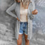 Cardigan | Open Front, Snap Button Detail, Mid-Thigh Length 2