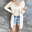 Cardigan | Open Front, Snap Button Detail, Mid-Thigh Length 4
