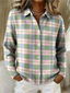Cardigan | Pastel Plaid, Button Front, Long Sleeves 0