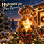 Highland Cow Tree Topper with Glowing Star