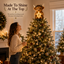Highland Cow Tree Topper with Glowing Star