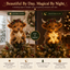 Highland Cow Tree Topper with Glowing Star