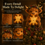 Highland Cow Tree Topper with Glowing Star