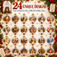Christmas Countdown Calendar Box with 24 Ornaments