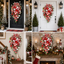 Peppermint Christmas Door Swag with Candy Cane Details