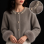 Women’s Mongolian Cashmere Cardigan with Akoya Pearl Details and Fur-Lined Sleeves