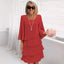 Chiffon Dress | Layered Design, Flowy Bell Sleeves 0