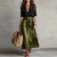 Co Ord Set | Button-Down Blouse, Tie-Waist Midi Skirt 3