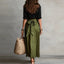 Co Ord Set | Button-Down Blouse, Tie-Waist Midi Skirt 5