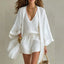 Co Ord Set | Sleeveless V-Neck Top, Drawstring Shorts 0