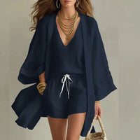 Co Ord Set | Sleeveless V-Neck Top, Drawstring Shorts 4