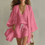 Co Ord Set | Sleeveless V-Neck Top, Drawstring Shorts 5