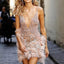 Cocktail Dress | Deep V-Neckline, Fringe Feathers 1