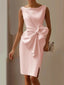 Cocktail Dress | Sleeveless, Oversized Bow, Draped Design 1