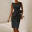 Cocktail Dress | Sleeveless, Oversized Bow, Draped Design 5