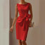 Cocktail Dress | Sleeveless, Oversized Bow, Draped Design 8