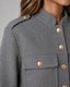 Cropped Jacket | Gold Button Detailing, Stand Collar 5