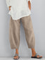 Cropped Trousers | Cotton Fabric, Elastic Waistband 2