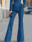 Denim Blazer | Double-Breasted, Flared Pants 2