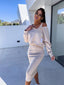 Dress Set | Casual Sweatshirt, Form-Fitting Dress 3