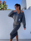 Dress Set | Casual Sweatshirt, Form-Fitting Dress 4