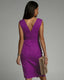 Fitted Dress | V-Neckline, Side Slit Detail 8