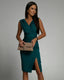 Fitted Dress | V-Neckline, Side Slit Detail 9
