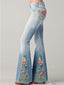 Flared Trousers | Ombre Floral Print, Comfortable Fit 1