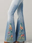 Flared Trousers | Ombre Floral Print, Comfortable Fit 6