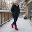 Frostbella Women's Quilted Mid-Calf Snow Boots for Winter Warmth and Grip 2