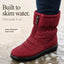 Frostbella Women's Quilted Mid-Calf Snow Boots for Winter Warmth and Grip 3