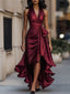 Gown | Halter Neckline, High-Low Ruffle Hemline 6