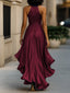 Gown | Halter Neckline, High-Low Ruffle Hemline 7