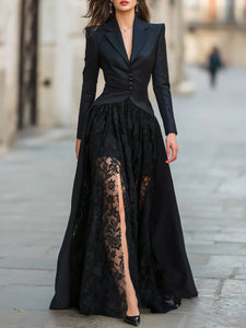 Gown | Tailored Blazer, Lace Skirt 0
